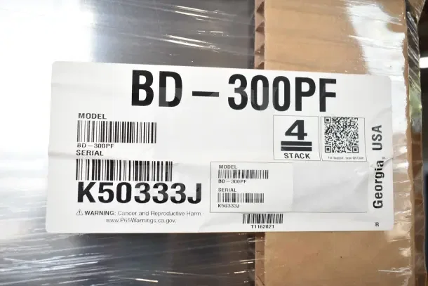 2020 Hoshizaki BD-300PF 22" Ice Bin, brand new scratch and dent, 300 lbs capacity, model and serial tags visible.
