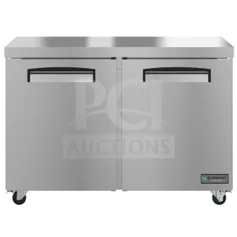 BRAND NEW SCRATCH AND DENT 2022 Hoshizaki EUF48A undercounter freezer, two sections, two doors, 115V, 1 phase.