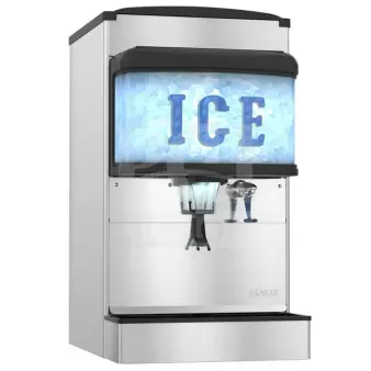Lancer DM-4420N ice and water dispenser, 22" countertop, 200 lb. storage, brand new, scratch and dent, 115V, 1 phase.
