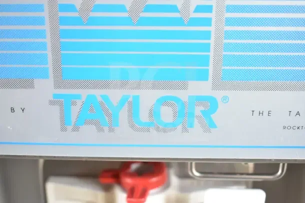 Taylor Commercial Single Flavor Ice Cream Machine, 208V; brand logo visible, countertop model, ideal for businesses.