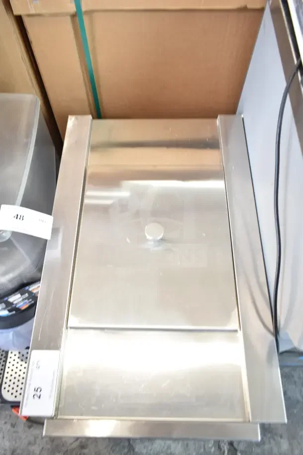 Taylor Commercial Countertop Single Flavor Ice Cream Machine, stainless steel, 208 volts, with visible label indicating auction lot 25.