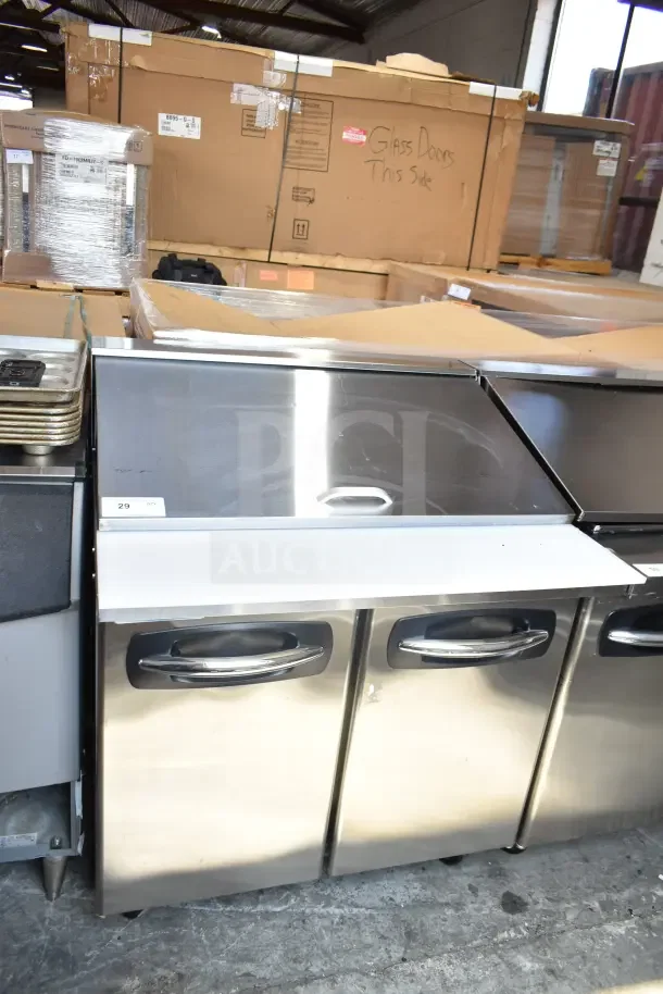 Norlake SMP36-15 Commercial Sandwich Salad Prep Table, stainless steel, on casters, 115V, 1 Phase, excellent condition.