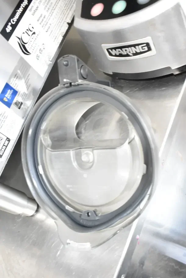 Waring Countertop Food Processor, 120 Volts, 1 Phase. Includes durable stainless body, visible control panel.