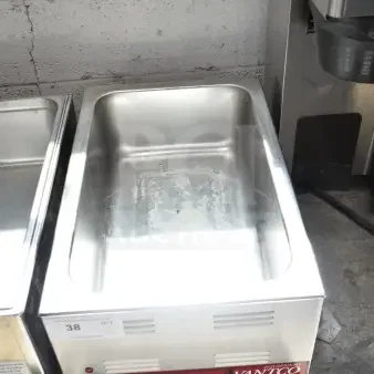 Avantco 177W50 Commercial Countertop Food Warmer, stainless steel, 120 volts, 1 phase, visible control dial, good condition.