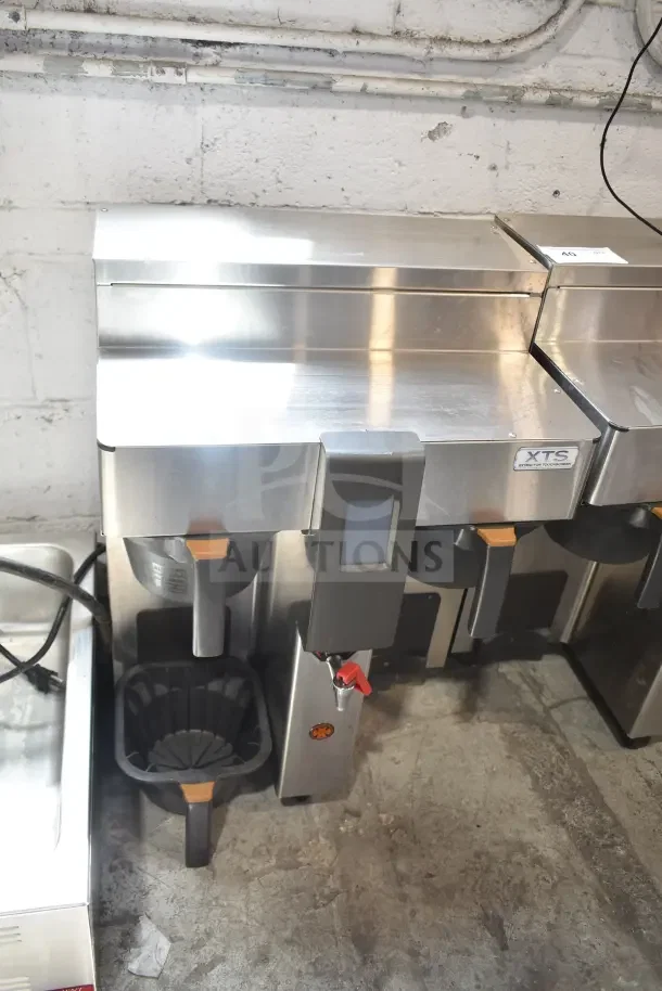 Fetco CBS-2132-XTS Commercial Double Coffee Machine, stainless steel, touchscreen, 200-240V, 1 phase, good condition.