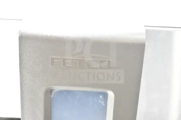 Fetco logo on CBS-2132-XTS Commercial Coffee Machine, emphasizing brand quality and model authenticity.