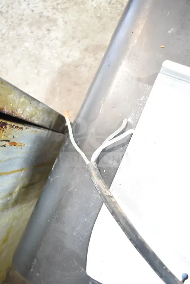 Turbochef ENC2 commercial rapid cook oven showing detached power cords, requires repair. 208/240 volts, 1 phase.