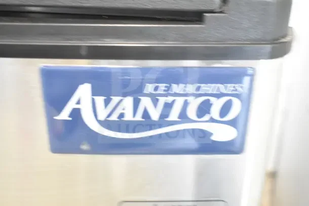 2024 Avantco 194UCF280A undercounter ice machine, 299 lb. capacity, 80 lb. storage, 115V, 1-phase; logo displayed.