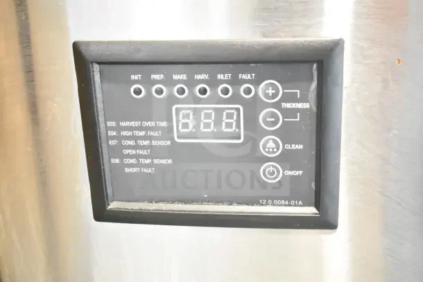 Avantco 194UCF280A ice machine control panel with fault indicators; stainless steel finish, 115V, 1 Phase.