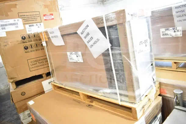 Brand new 2026 Hoshizaki URC-22FZ ice machine compressor, 115V, 1-phase. Labeled "Sales on Hold." Scratch and dent condition.
