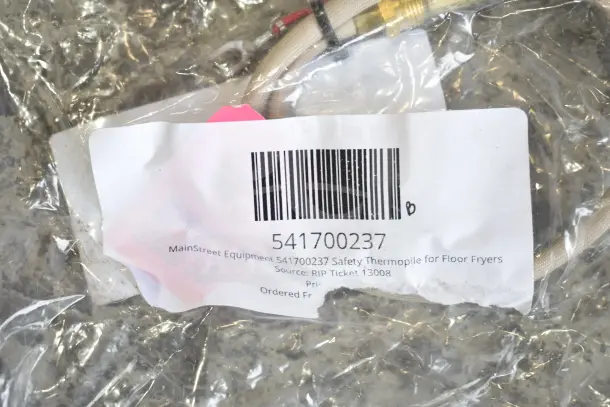 MainStreet Equipment Safety Thermopile for Floor Fryers, barcoded package with item number 541700237.