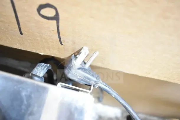 2016 Ice-O-Matic ICEU220HA3 ice machine plug shown, 115 volts, self-contained. Visible wear on the power cord.