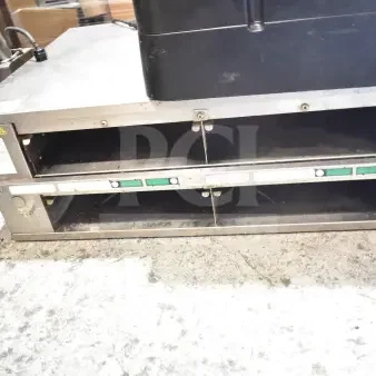 Prince Castle DHB2PT-33KFCB commercial countertop holding bin, stainless steel, two compartments, 208-240V.