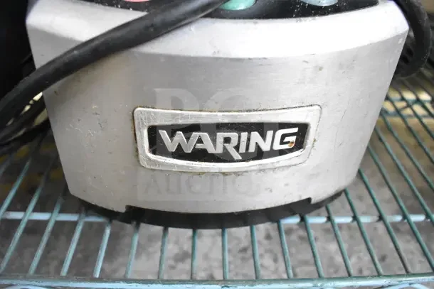 Waring Countertop Food Processor, 120 Volts, 1 Phase, visible brand logo, used condition.
