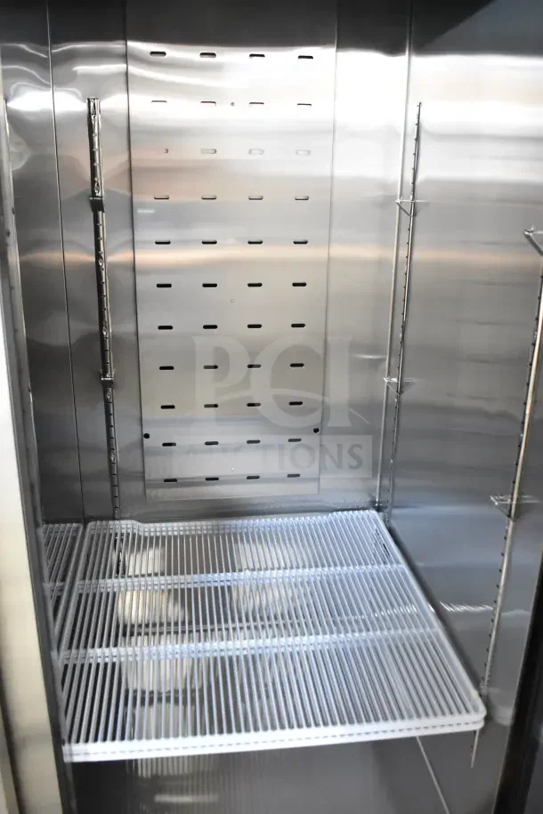 Brand new Migali C-3RB-HC 3-Door Cooler, commercial casters, scratch and dent, 115V, 1 Phase, serial C-3RB-HCT03230801092T0009.
