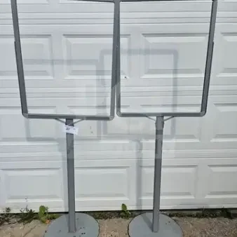 Metal Display Stands (Set of 2) They are fully functional and ready for immediate use. ALL ONE MONEY