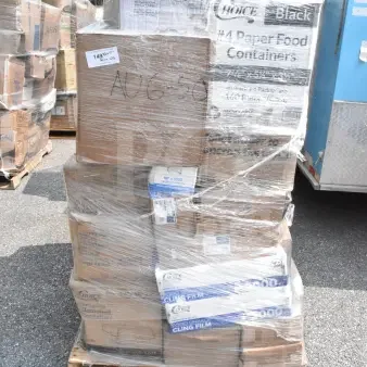 (x25) 25 BRAND NEW SCRATCH AND DENT! Items Including Foam Liner, Cold Cups, Napkins, Shopping Bags, Tongs, Food Trays, Containers. See Description for Details. 25 Times Your Bid! AUG26-50