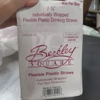 One Box Of Wrapped Flexible Straws. 400ct.
