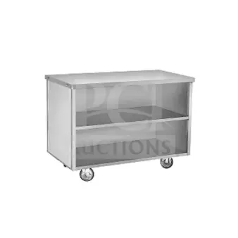 BRAND NEW IN THE CRAT!  RANDELL All Stainless Steel Ranserve Utilty Cart With Open Shelf Base! On Casters! Model 9922031 serial W2843326-1!