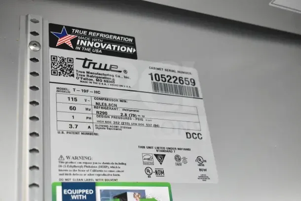 2022 True T-19f-hc Commercial Single Door | #0017