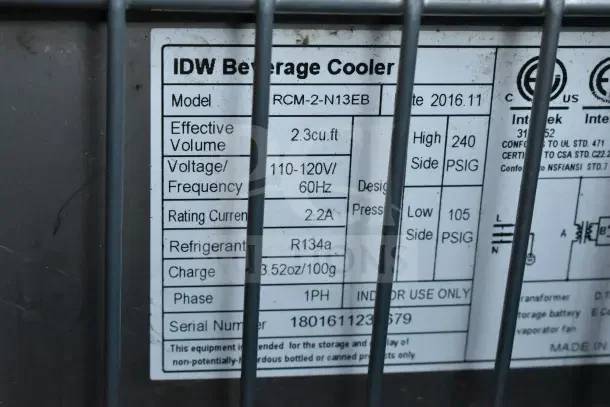 Idw Rcm-2-n13eb Chest Cooler Merchandiser. | #0123