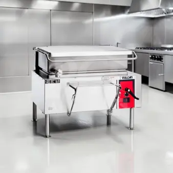 High-Quality Condition – Vulcan VG30-Style – 30-Gallon Commercial Gas Tilting Braising Pan – Manual Tilt – 90,000 BTU –  Fully Tested & Operational! (VUL-L-GAL-1705)